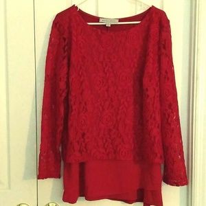 Mixed Media Lace Top